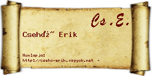 Csehó Erik névjegykártya