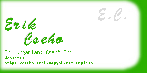erik cseho business card
